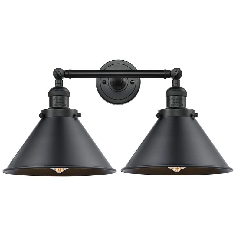 Image 1 Briarcliff 2 Light 19" LED Bath Light - Matte Black - Matte Black Shad