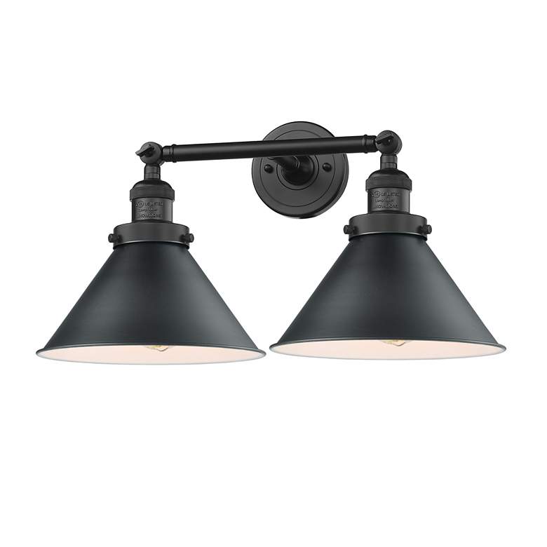 Image 3 Briarcliff 2 Light 19" LED Bath Light - Matte Black - Matte Black Shad more views