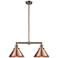 Briarcliff 21" Wide Antique Copper 2-Light Island Pendant