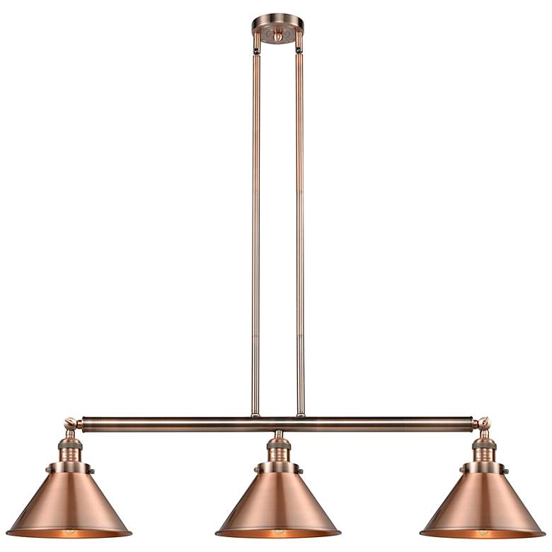 Image 1 Briarcliff 43" 3-Light Antique Copper Stem Hung Island Light
