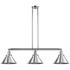 Briarcliff 43" 3-Light Polished Chrome Stem Hung Island Light