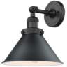 Briarcliff 8" High Matte Black Metal Wall Sconce