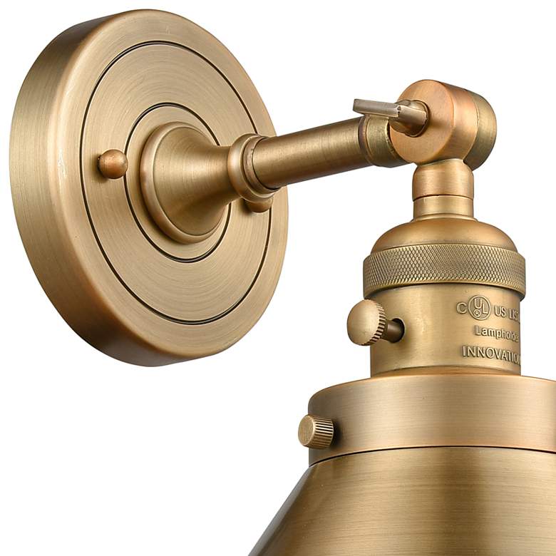 Image 2 Briarcliff 8" High Brushed Brass LED Wall Sconce more views