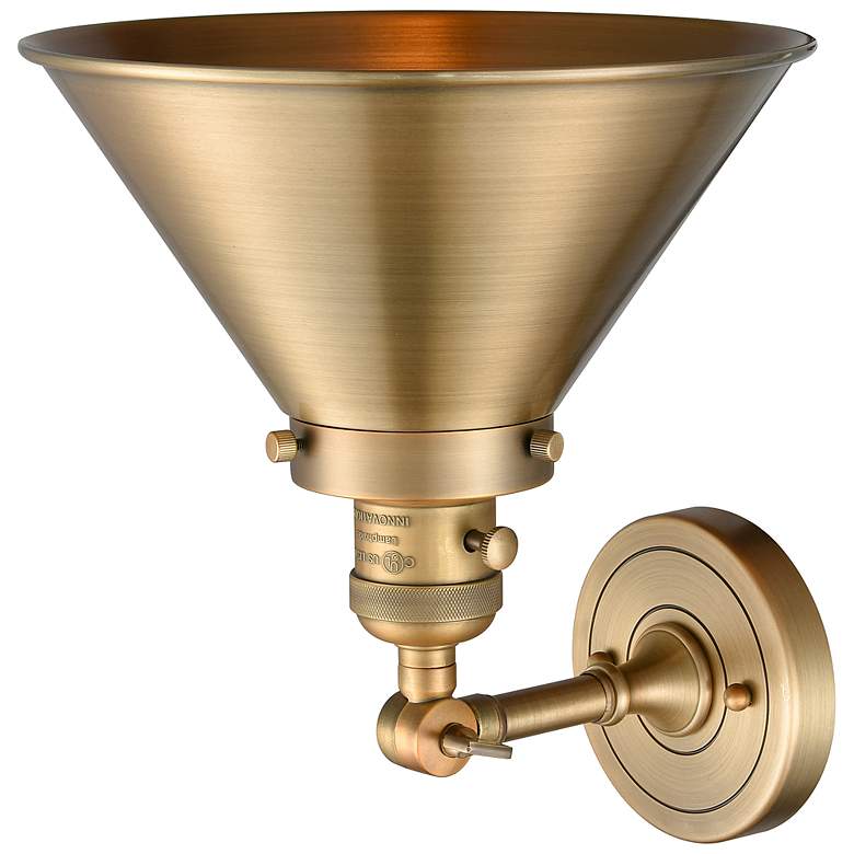 Image 3 Briarcliff 8" High Brushed Brass LED Wall Sconce more views