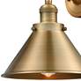 Briarcliff 8" High Brushed Brass Metal Wall Sconce