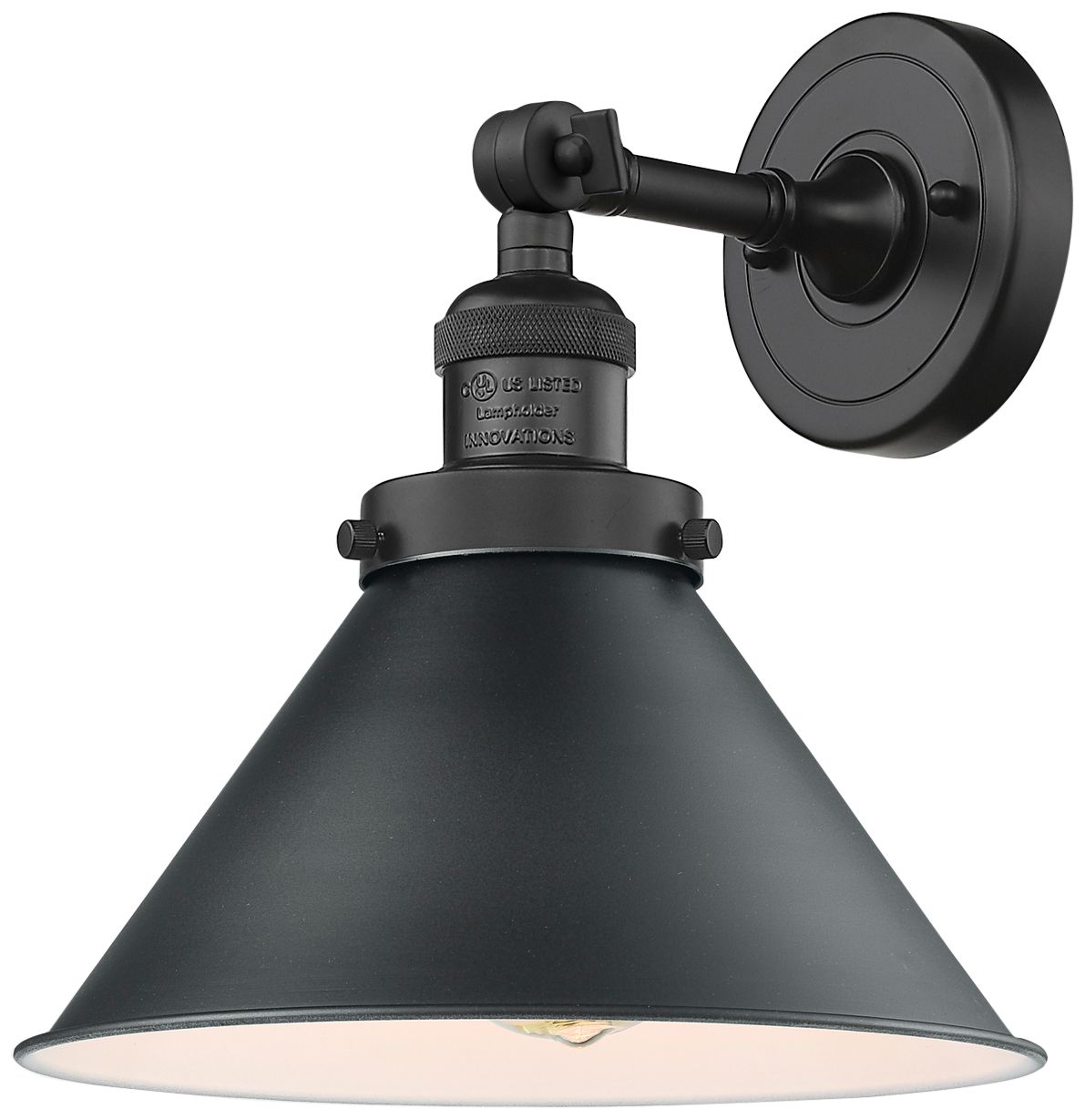 Briarcliff 8" High Matte Black Metal Wall Sconce