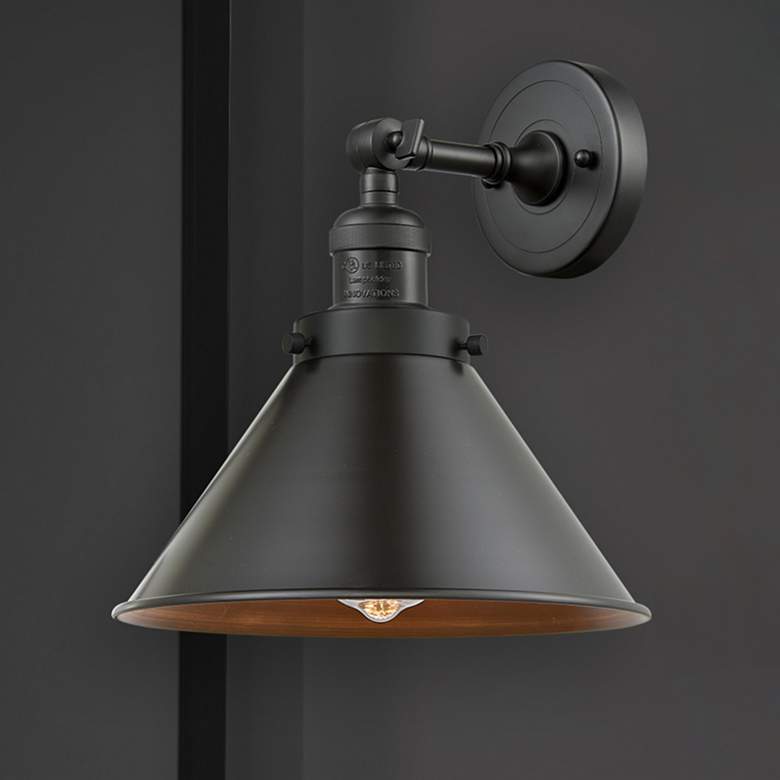 Image 1 Briarcliff 8" High Oil-Rubbed Bronze Adjustable Wall Sconce