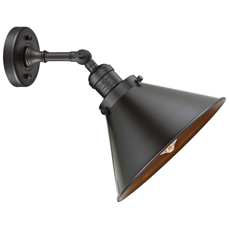 Image 4 Briarcliff 8" High Oil-Rubbed Bronze Adjustable Wall Sconce more views