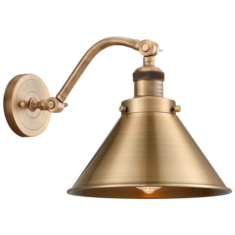 Image 1 Briarcliff 8 inch LED Sconce - Brass Finish - Brass Shade