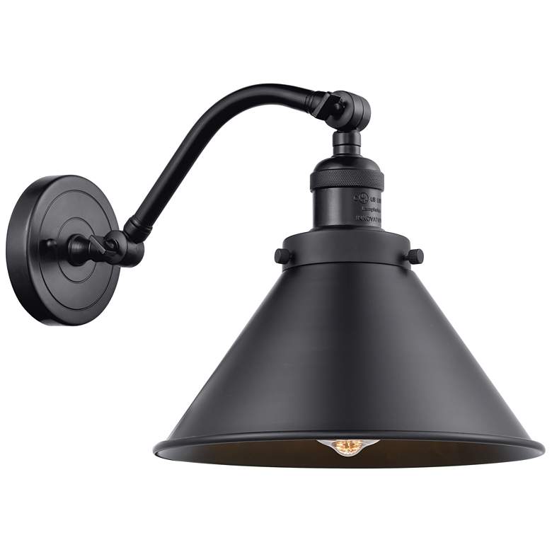 Image 1 Briarcliff 8" LED Sconce - Matte Black Finish - Matte Black Shade