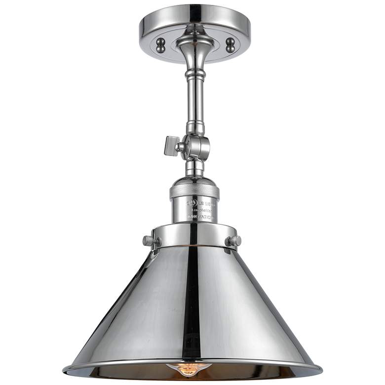 Image 1 Briarcliff 9 3/4" Wide Polished Chrome Ceiling Light