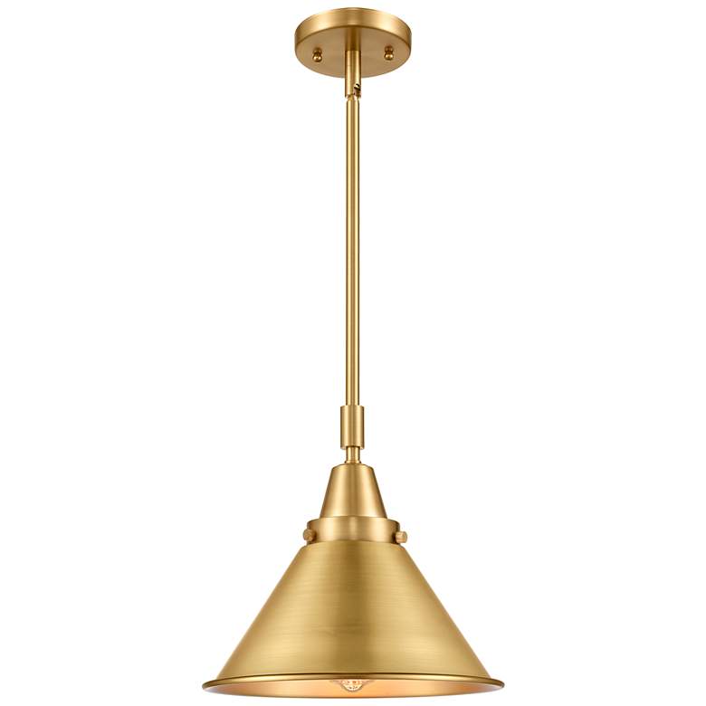 Image 1 Briarcliff 9 3/4" Wide Satin Gold Mini Pendant