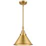 1_Briarcliff 9 3/4" Wide Satin Gold Mini Pendant