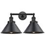 1_Briarcliff 9" High Matte Black 2-Light LED Wall Sconce