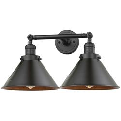 Briarcliff 9&quot;H Rubbed Bronze 2-Light Adjustable Wall Sconce