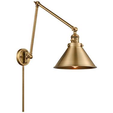 Briarcliff Brushed Brass Swing Arm LED Wall Lamp