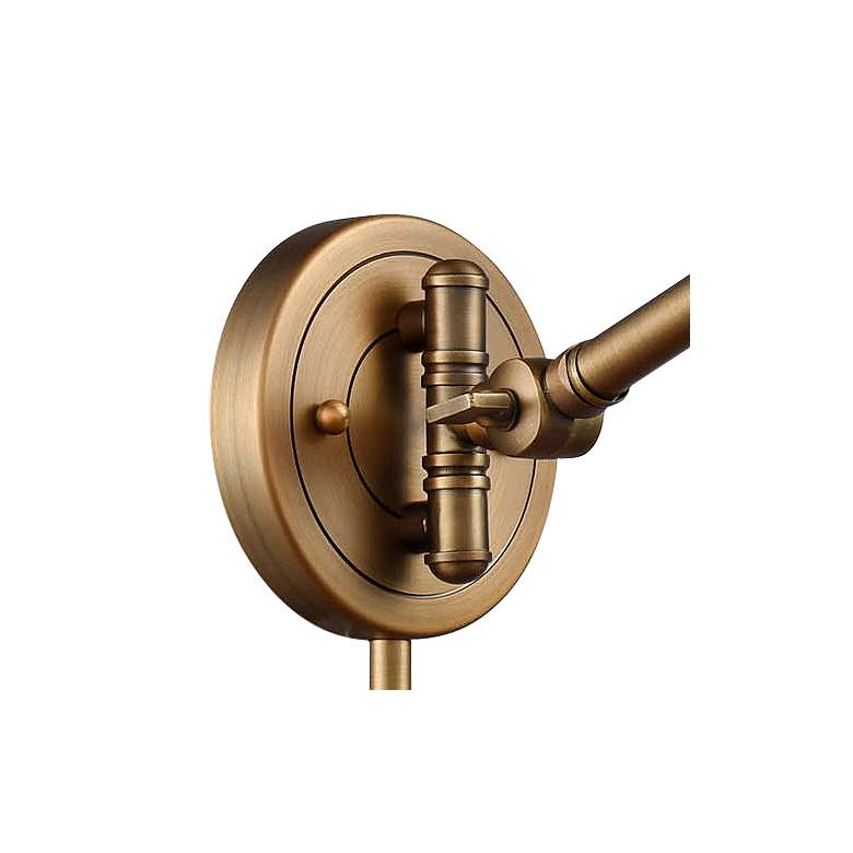 Image 3 Briarcliff Brushed Brass Swing Arm Wall Lamp more views