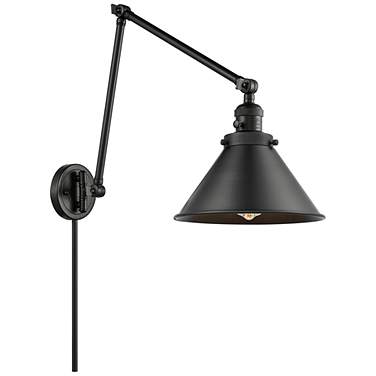 Briarcliff Matte Black Adjustable Swing Arm LED Wall Lamp