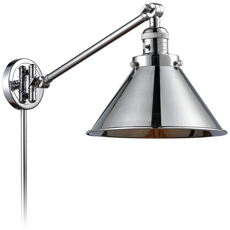 Image 1 Briarcliff Polished Chrome Swing Arm Wall Lamp