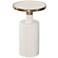 Brice 22" High Gloss White Accent Table