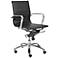 Brice Low-Back Chrome and Black Office Chair