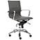 Brice Low-Back Chrome and Gray Office Chair