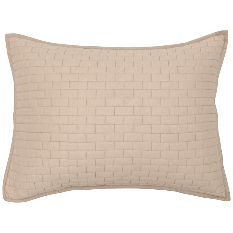Image 1 Brick Natural Cotton Standard Pillow Sham