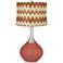 Brick Paver Red and Brown Chevron Shade Spencer Table Lamp