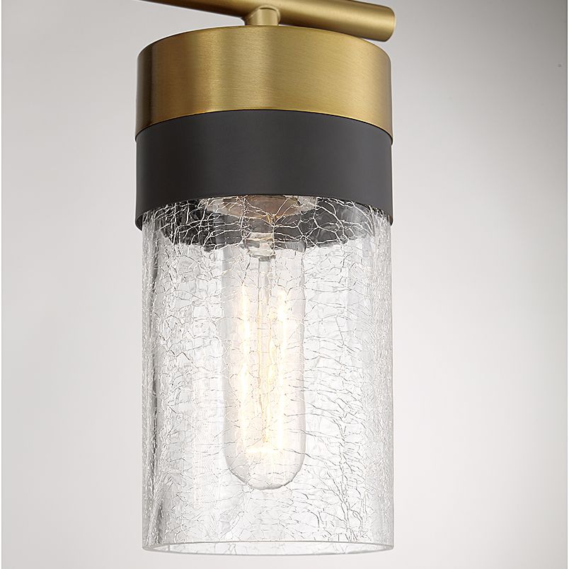 Image 3 Brickell 3-Light Bathroom Vanity Light in Warm Brass and Black more views