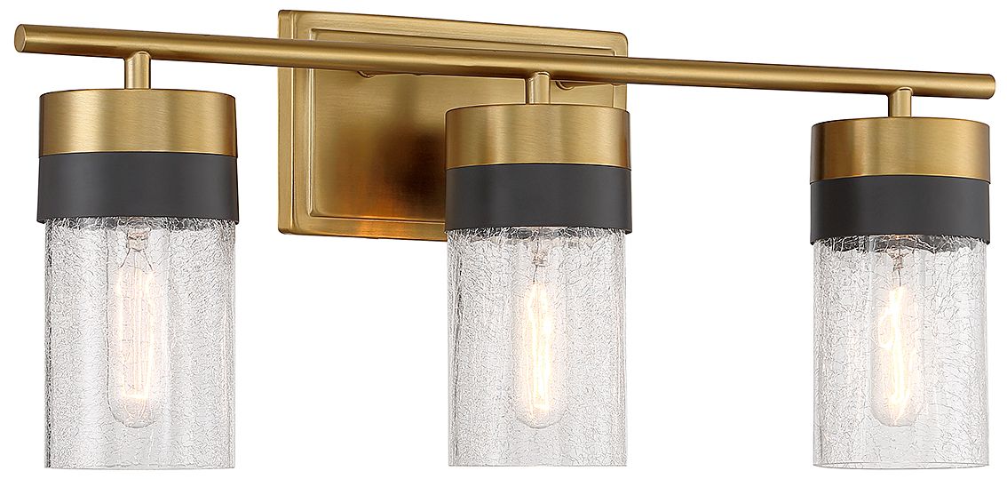 Image 6 Brickell 3-Light Bathroom Vanity Light in Warm Brass and Black more views