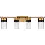 3_Brickell 30" Wide Warm Brass with Black 4-Light Bath Light more views