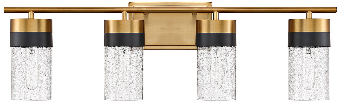 Image 3 Brickell 4-Light Bathroom Vanity Light in Warm Brass and Black more views