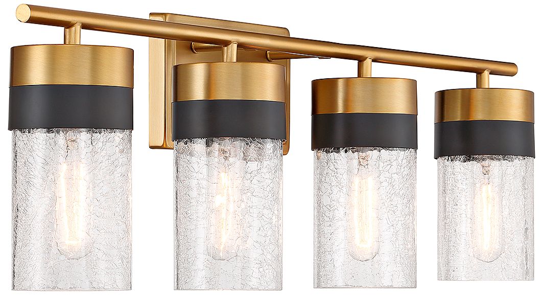 Image 5 Brickell 4-Light Bathroom Vanity Light in Warm Brass and Black more views