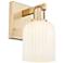 Bridal Veil 10.75"H Champagne Bronze Wall Sconce With Gloss White Shade