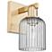 Bridal Veil 10.75"H Champagne Bronze Wall Sconce With Light Smoke Shade