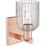 2_Bridal Veil 10.75" High Antique Copper Wall Sconce With Clear Shade more views