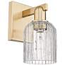 1_Bridal Veil 10.75" High Champagne Bronze Wall Sconce With Clear Shade