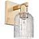 Bridal Veil 10.75" High Champagne Bronze Wall Sconce With Clear Shade