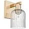 Bridal Veil 10.75" High Champagne Bronze Wall Sconce With Seedy Shade