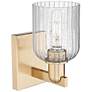 2_Bridal Veil 10.75" High Champagne Bronze Wall Sconce With Seedy Shade more views