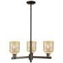 1_Bridal Veil 10.75" High Matte Black Wall Sconce With Mercury Shade