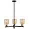 Bridal Veil 10.75" High Matte Black Wall Sconce With Mercury Shade