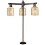 2_Bridal Veil 10.75" High Matte Black Wall Sconce With Mercury Shade more views