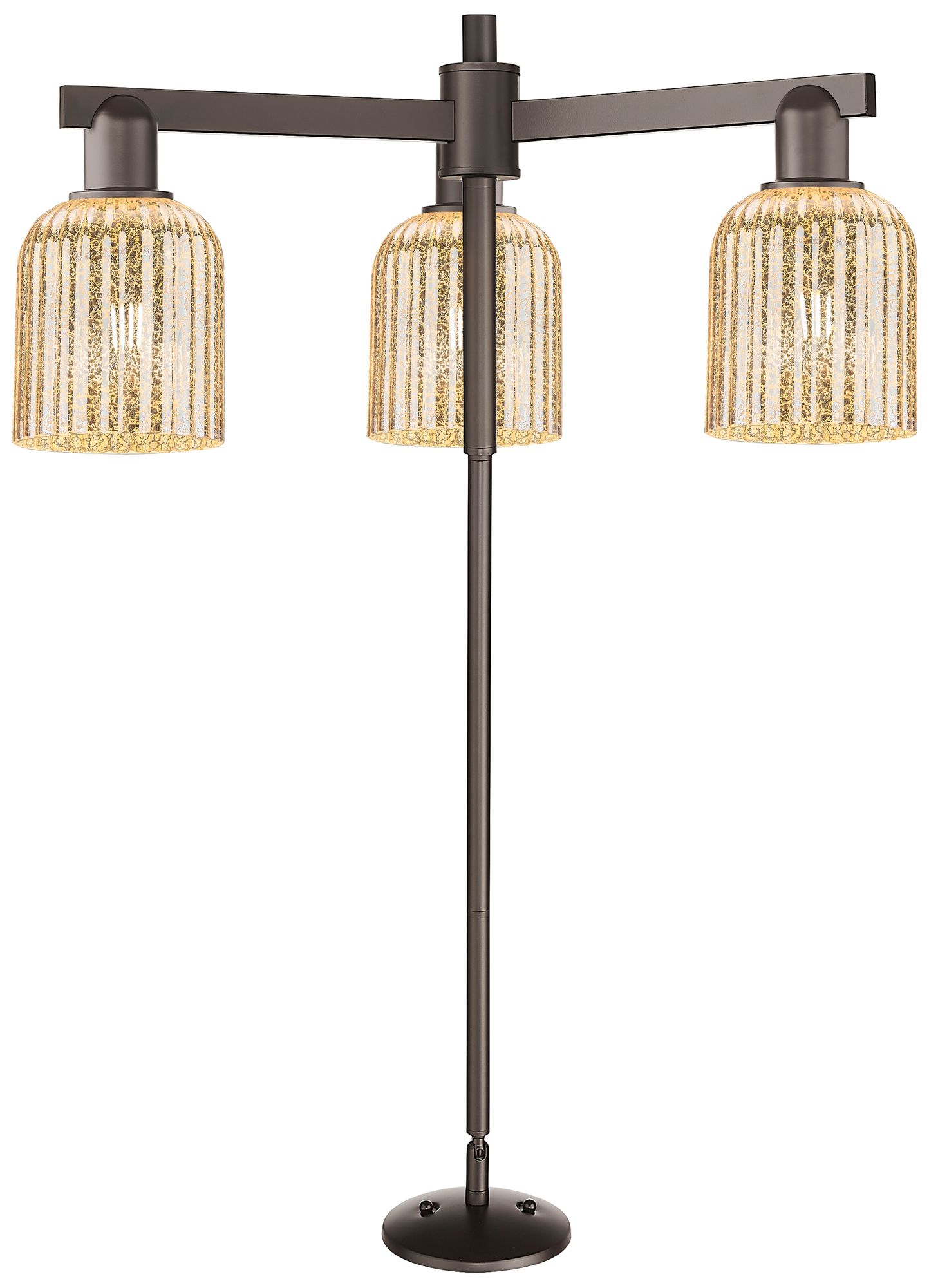 Image 2 Bridal Veil 10.75" High Matte Black Wall Sconce With Mercury Shade more views