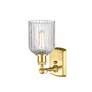 2_Bridal Veil 10" High Satin Gold and Clear Glass Wall Sconce more views