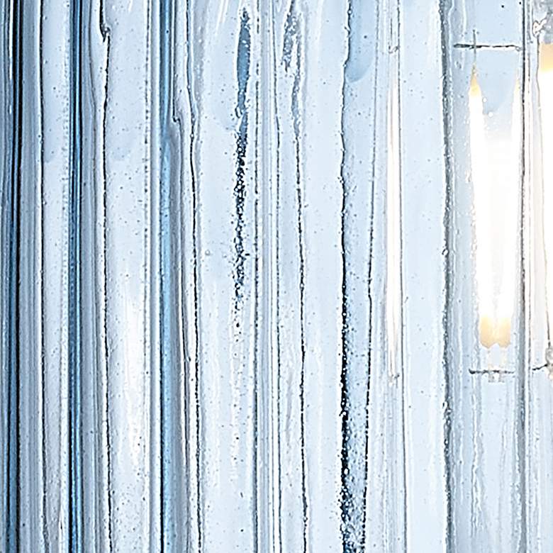 Image 6 Bridal Veil 11 1/4"H Brass Blue Glass 2-Light Wall Sconce more views