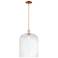 Bridal Veil 12"W Antique Copper Stem Hung Mini Pendant With Clear Shade