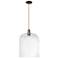 Bridal Veil 12"W Oil Rubbed Bronze Cord Mini Pendant With Clear Shade