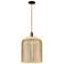 Bridal Veil 12"W Oil Rubbed Bronze Cord Mini Pendant With Mercury Shade