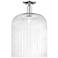 Bridal Veil 12" Wide Polished Chrome Semi-Flush Mount With Clear Shade